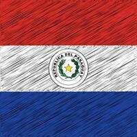 paraguay unabhängigkeitstag 14. mai, quadratisches flaggendesign vektor