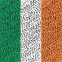 irland nationaltag 17. märz, quadratisches flaggendesign vektor