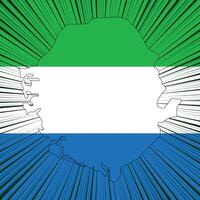 sierra leone oberoende dag Karta design vektor