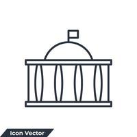 Regierungsgebäude-Symbol-Logo-Vektor-Illustration. Regierungssymbolvorlage für Grafik- und Webdesign-Sammlung vektor