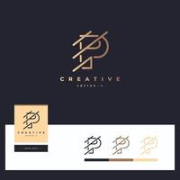 Buchstabe p Logo-Designs vektor