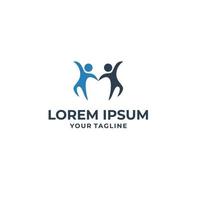 lustige Menschen Leben Logo Design vektor