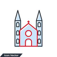 Kirchengebäude-Symbol-Logo-Vektor-Illustration. Kirchensymbolvorlage für Grafik- und Webdesign-Sammlung vektor