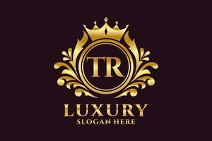 Royal Luxury Logo-Vorlage mit anfänglichem tr-Buchstaben in Vektorgrafiken für luxuriöse Branding-Projekte und andere Vektorillustrationen. vektor