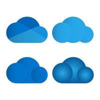 blå moln ikoner moln lagring illustration moln Tal bubbla vektor