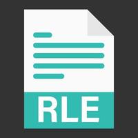 modernes flaches Design des RLE-Dateisymbols für das Web vektor