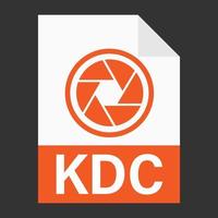 modern platt design av kdc fil ikon för webb vektor