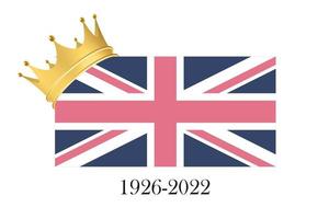 dämpa förenad rike av bra storbritannien flagga och gyllene krona vektor