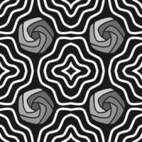 svart och vit spiral sömlös bakgrund. geometrisk mönster design i aztec symboler, etnisk stil. abstrakt broderade, idealisk för män skjorta, manlig mode, väska, tapet, bakgrund. vektor