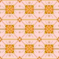 rosa geometrisches nahtloses Muster mit Stammesform. muster im ikat-, azteken-, marokkanischen, thailändischen, luxuriösen arabischen stil. Ideal für Stoffkleidung, Keramik, Tapeten. Vektor-Illustration. vektor