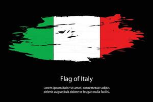 neue Grunge-Textur bunter Italien-Flaggen-Designvektor vektor