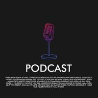 podcast logotyp vektor