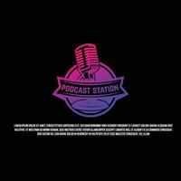 podcast logotyp vektor