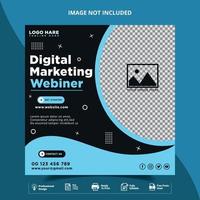 digital marknadsföring sociala medier banner mall vektor