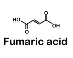 Fumarsäure ist eine organische Verbindung mit der Formel ho2cch hco2h. Chemische Struktur von Fumarsäure. Vektor-Illustration vektor