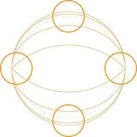 abstrakte heilige geometrieformgestaltungselemente. Monoline mystisches Vektordesign. vektor