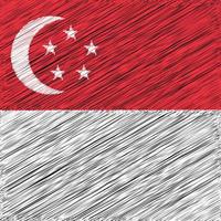 singapore nationell dag 9 augusti, fyrkant flagga design vektor