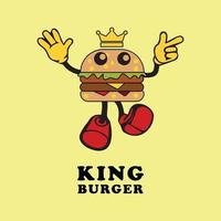 söt platt burger vektor logotyp bild