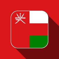 Oman-Flagge, offizielle Farben. Vektor-Illustration. vektor