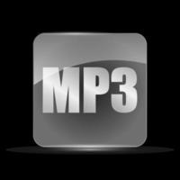 mp3-Dateisymbol, flacher Design-Stil vektor