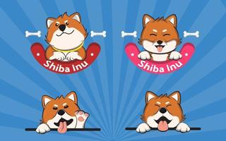 Shiba Inu Cartoon-Vektor vektor