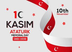 Todestag von Mustafa Kemal Atatürk am 10. November vektor