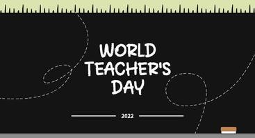 World Teachers Day Vektorgrafiken für Promotion oder Feier. Tafelfarbe einfaches Design vektor