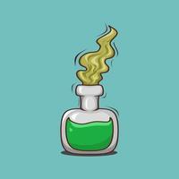 grön trolldryck flaska illustration vektor