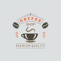 Coffee-Shop-Cup-Logo-Template-Design für Marke oder Unternehmen und andere vektor