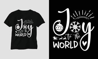 Freude für die Welt - T-Shirt-Design zum Weihnachtstag vektor