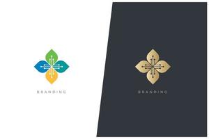friskvård, natur och hälsa vektor logotyp begrepp design