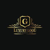 Luxus-Logo-Vorlage für das Branding von Modeboutiquen, Hotels oder Restaurants vektor