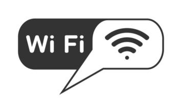 Wi-Fi-Logo oder Symbol isoliert auf weißem Hintergrund vektor