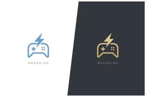 Bolt-Konsolenspiel Multimedia-Produktionsvektor-Logo-Konzept vektor