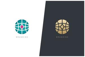 Global Trade Marketing Trading Networking-Vektor-Logo-Konzept vektor