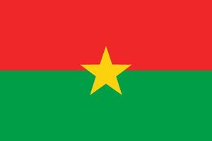 Burkina Faso-Vektorflagge. nationales symbol des afrikanischen landes vektor