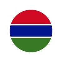 gambia vektor flagga cirkel isolerat på vit bakgrund