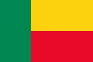 Benin-Vektorflagge. nationales symbol des afrikanischen landes vektor