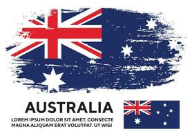 bunte australien grunge textur verblasste flaggendesign vektor