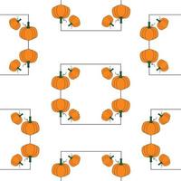 glückliches halloween- oder kürbisdruckmuster nahtlos. Kürbis-Zusammenfassung zum Drucken, Schneiden und Basteln, ideal für Tassen, Aufkleber, Schablonen, Web, Cover. Wandaufkleber, Heimdekoration und mehr. vektor