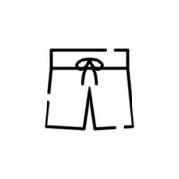 Shorts, lässig, Hose gepunktete Linie Symbol Vektor Illustration Logo Vorlage. für viele Zwecke geeignet.