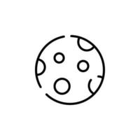 Mond, Nacht, Mondlicht, Mitternacht gepunktete Linie Symbol Vektor Illustration Logo Vorlage. für viele Zwecke geeignet.
