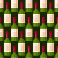 vektor illustration av vin flaska mönster. alkoholhaltig dryck. utsökt röd vin.