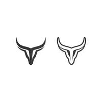 bull buffalo head ko djur maskot logo design vektor för sport horn buffalo djur däggdjur huvud logo vilda matador