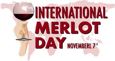 Bannerdesign für den internationalen Merlot-Tag vektor