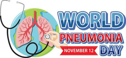 Welt-Pneumonie-Tag-Logo-Design vektor