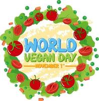 Welt-Veganer-Tag-Banner-Design vektor