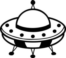 handgezeichnete ufo-illustration vektor