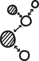 hand gezeichnete kreisverbindungsdiagrammillustration vektor