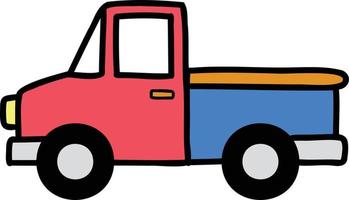 handgezeichnete Pickup-Truck-Illustration vektor